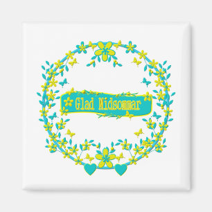 Imán Símbolo de suecia de verano medio