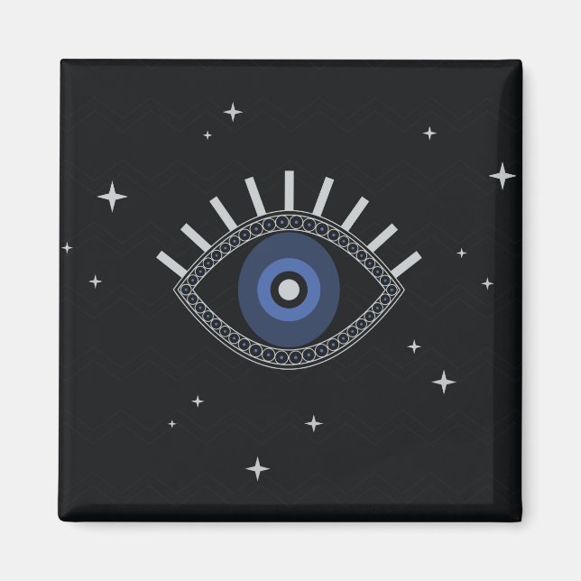 Imán Símbolo de talismán mágico de protección ocular az (Frente)