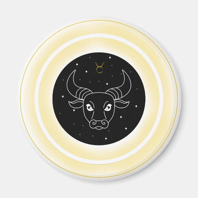 Imán Símbolo de Tauro – Emblema Mínimo de Astrología (Frente)