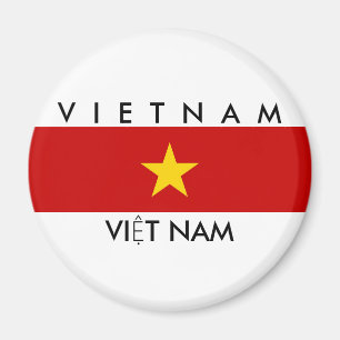 Imán símbolo de texto del nombre del país de vietnam