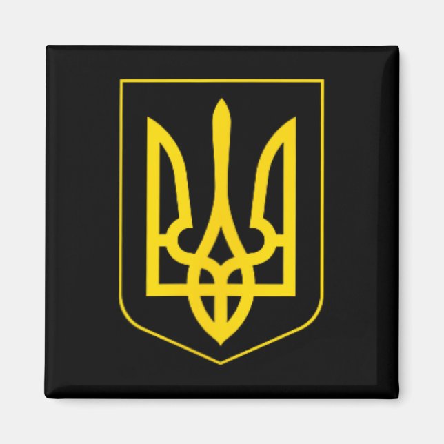 Imán Símbolo de Ucrania Ejército ucraniano medio Emblem (Frente)