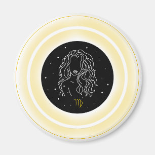 Imán Símbolo de Virgo – Emblema Mínimo de Astrología