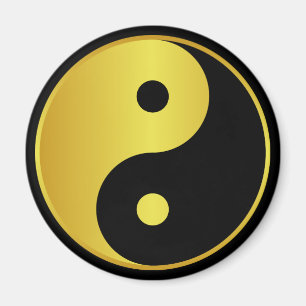 Imán Símbolo de Yin y Yang Filosofía asiática de oro