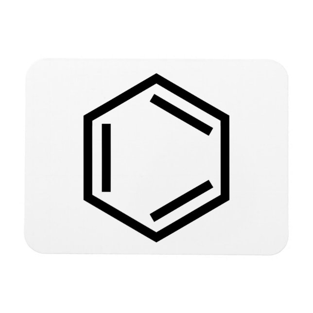 IMÁN SÍMBOLO DEL ANILLO DE BENZENE (Horizontal)