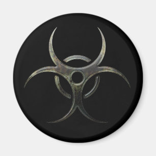 Imán Símbolo del Biohazard del Grunge