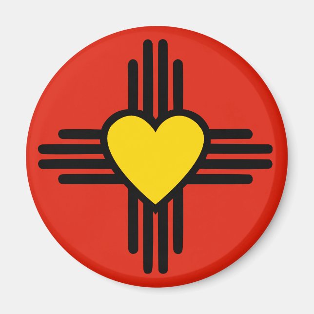 Imán Símbolo del corazón de Zia (Frente)