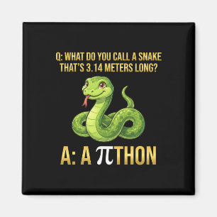 Imán Símbolo del día de Pi de Python Pithon divertido p