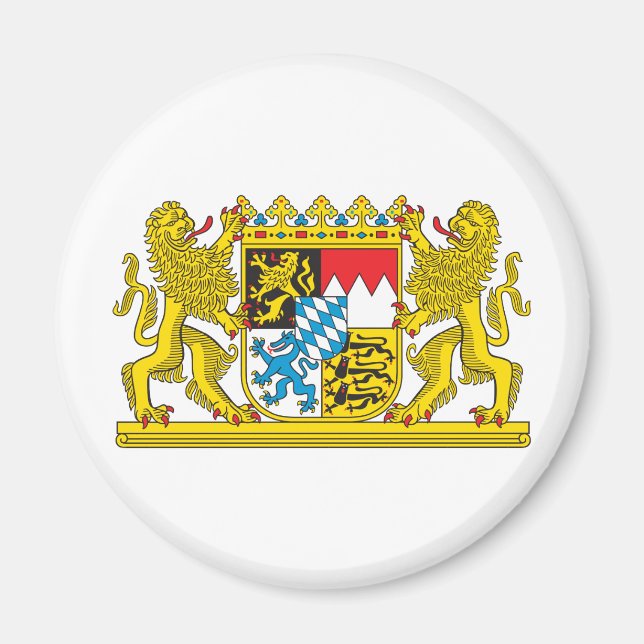 Imán Símbolo del escudo de armas de Baviera oficial de  (Frente)