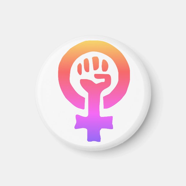 Imán Símbolo del Feminismo Rojo (Frente)