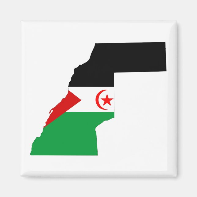 Imán símbolo del mapa de la bandera del país del oeste  (Frente)