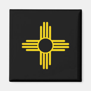 Imán Símbolo del sol amarillo Zia de la bandera de Nuev