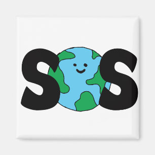 Imán Símbolo ecológico SOS World Happy Earth Clipart Ec