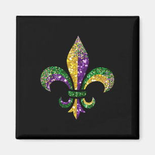 Imán Símbolo Fleur De Lis Mardi Gras Louisiana Nueva Or