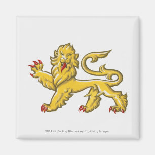 Imán Símbolo heráldico de guardant statant del león