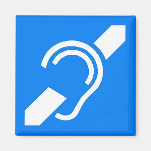 Imán Símbolo internacional para el sordo