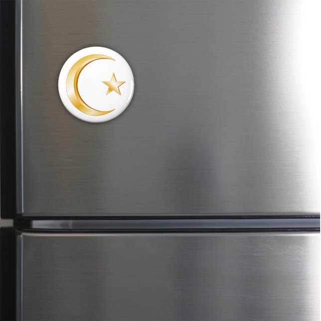 Imán Símbolo islámico (Islam Symbol Magnet.
Crescent moon and star, symbol of Islam. )