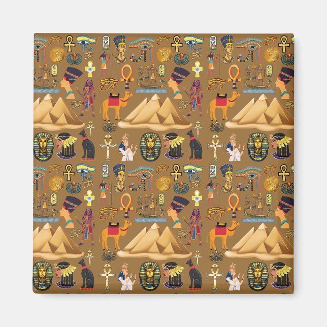 Imán Símbolo jeroglífico del patrón egipcio antiguo (Frente)