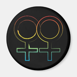 Imán símbolo lesbiano