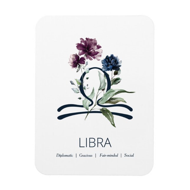 Imán Símbolo libra zodiac (Vertical)