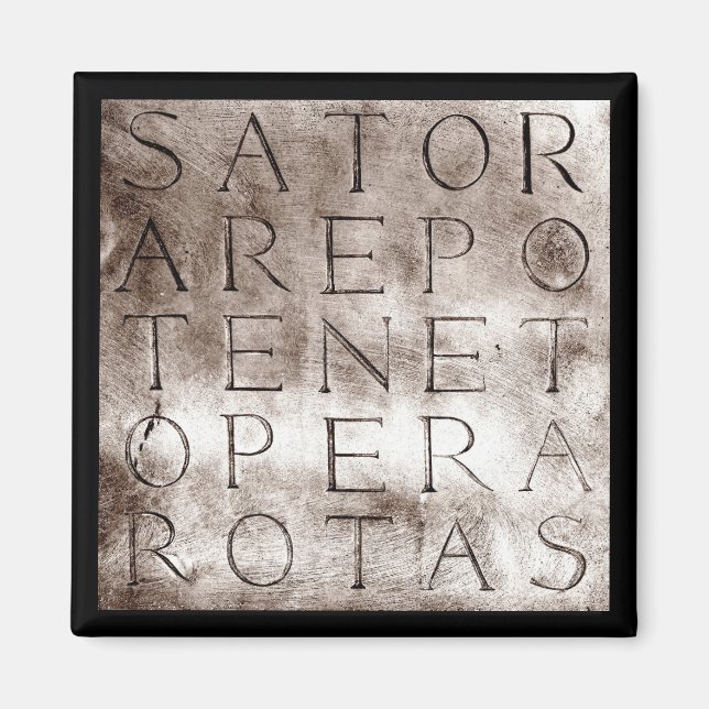 Imán Símbolo mágico secreto de Sator Rotas (Frente)