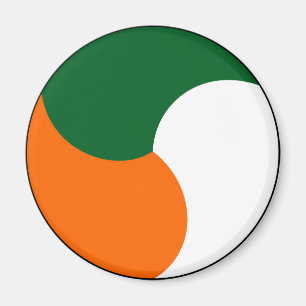 Imán Símbolo militar de la bandera de Irlanda redondead