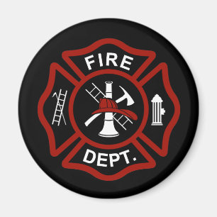 Imán Símbolo negro de la cruz maltesa en fondo negro