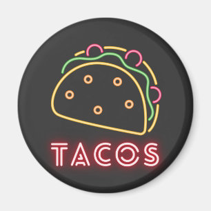 Imán Símbolo Neon Tacos