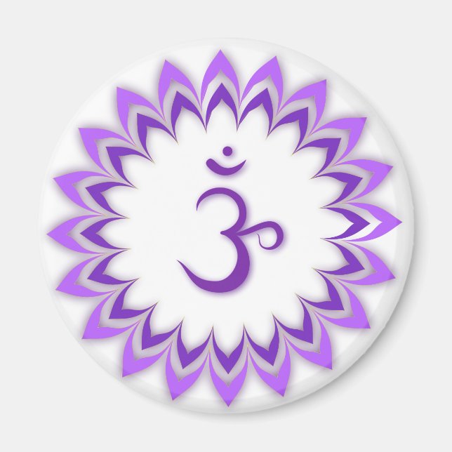 Imán Símbolo Om / Crown Chakra (Frente)