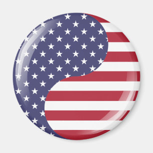 Imán Símbolo patriótico Ying Yang original de Estados U
