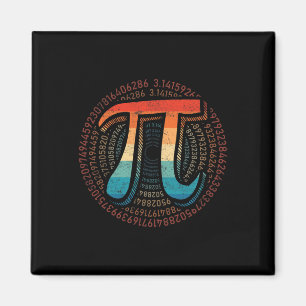 Imán Símbolo Pi Day Retro Vintage Pi 3.14 Número Gracio