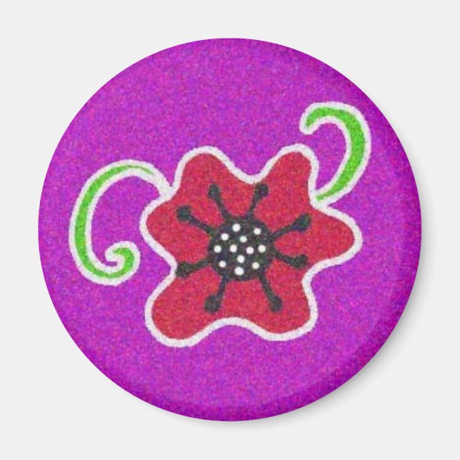 Imán Símbolo pisanka: amapola (Frente)