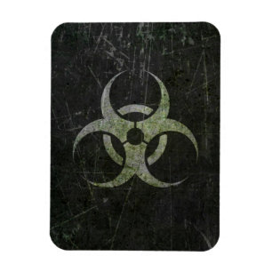 Imán Símbolo rasguñado y llevado del Biohazard