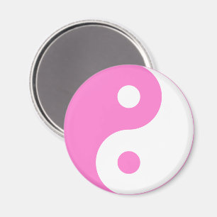 Imán Símbolo rosado de Yin Yang