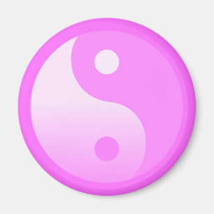 Imán Símbolo rosado de Yin-Yang