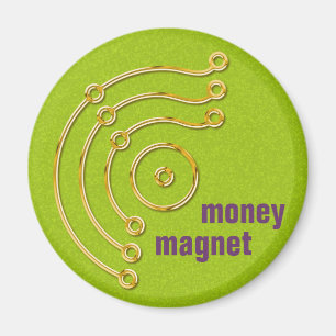 Imán Símbolo RUNA / ORO, dinero, imán, verde
