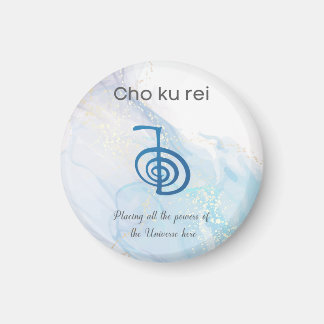 Imán Símbolo tradicional de Reiki Cho Ku Rei Blue