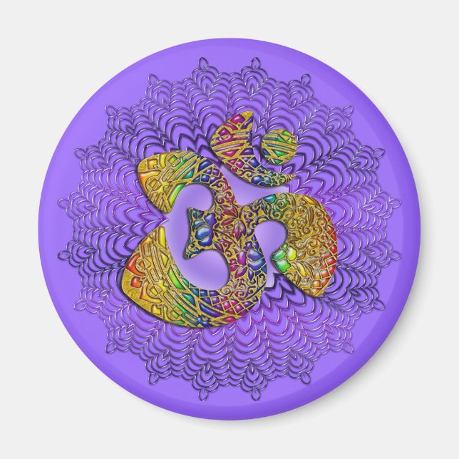 Imán Símbolo Universal OM / AUM - Ornamento (Frente)