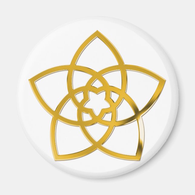 Imán Símbolo Venus Flower / GOLD (Frente)