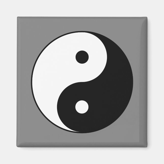 Imán Símbolo Yin y Yang (taoísta chino Taijitu) (Frente)
