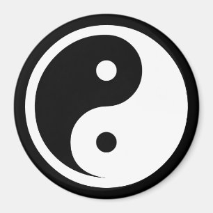 Imán Símbolo Yin Yang - diseño de tatuajes sólidos 2