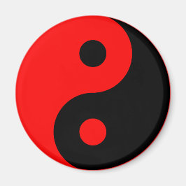 Imán Símbolo Yin Yang rojo