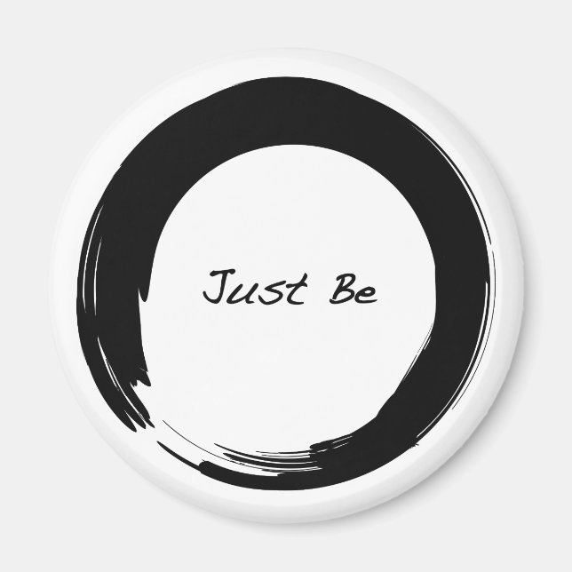 Imán Símbolo zen con "Just Be" (Frente)
