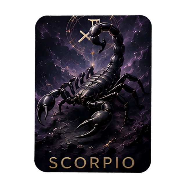 Imán Símbolo zodiacal de Escorpio Celestial Astrología  (Vertical)