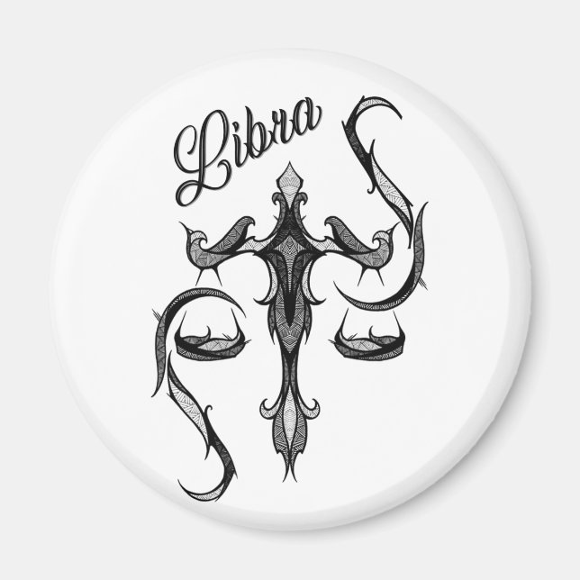 Imán Símbolo zodiacal de Libra (Frente)