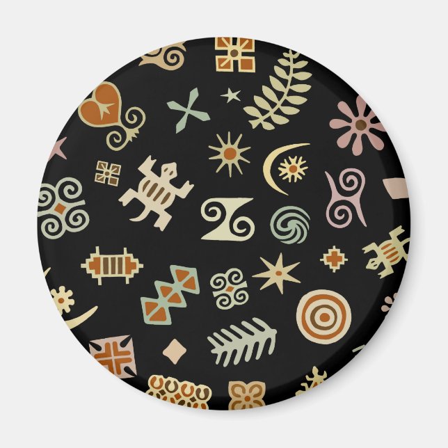 Imán Símbolos Adinkra africanos (Frente)