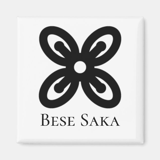 Imán Símbolos de Adinkra: saco de nueces de Kola (Frente)