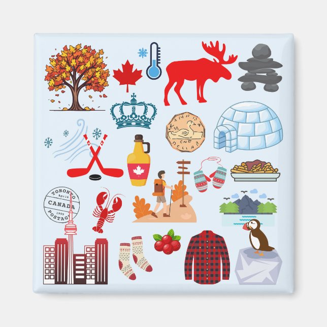 Imán Símbolos de Canadá (Frente)