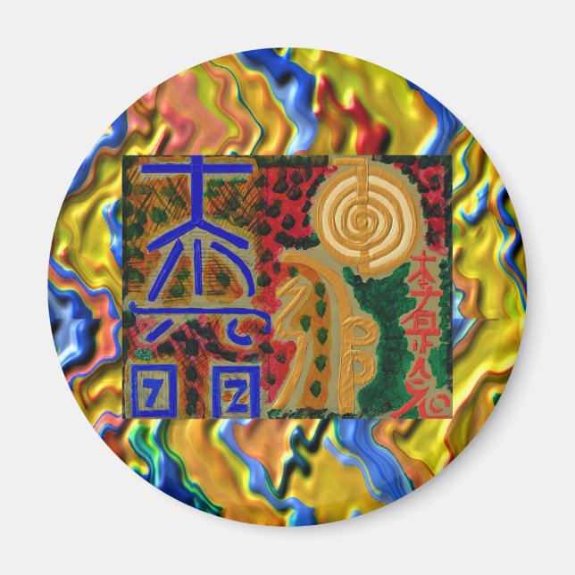 Imán Símbolos de curación principales de REIKI (Frente)