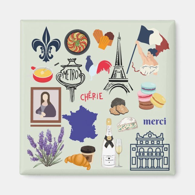 Imán Símbolos de Francia (Frente)