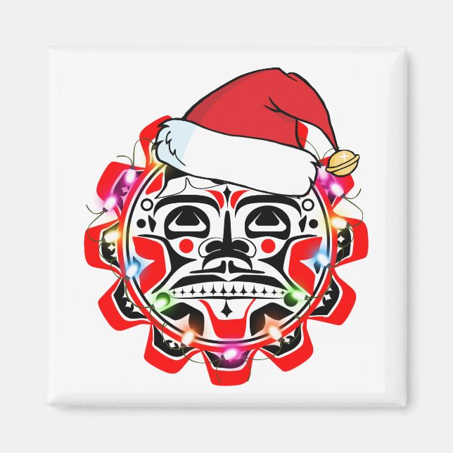 Imán Símbolos de Haida Haida Nativo Canadiense American (Frente)